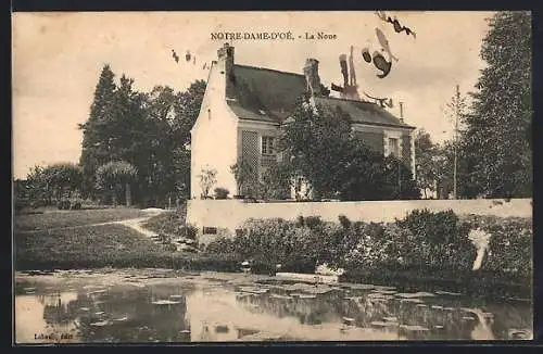 AK Notre-Dame-d`Oé, La Noue vue sur la maison près du lac