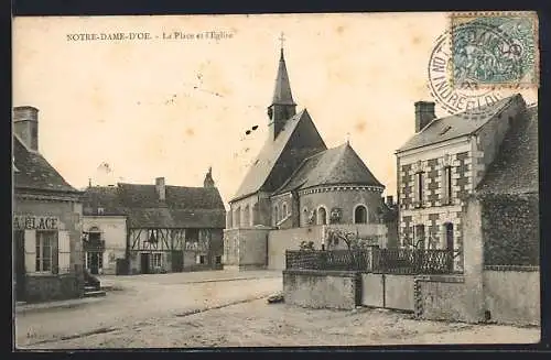 AK Notre-Dame-d`Oé, La Place et l`Église