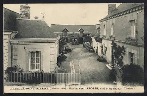 AK Neuillé-Pont-Pierre, Maison Henri Froger, Vins et Spiritueux