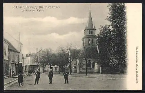 AK Le Grand Pressigny, La Place de l`Église