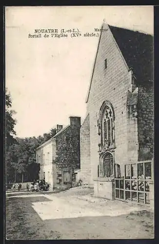 AK Nouâtre, Portail de l`Église, XVe siècle