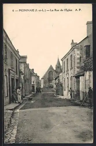 AK Monnaie, La Rue de l`Eglise