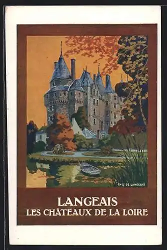 AK Langeais, Le Château de Langeais et son parc au bord de la Loire