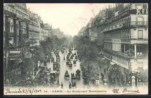 AK Paris, Le Boulevard Montmartre