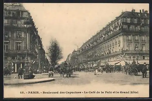 AK Paris II, Boulevard des Capucines, Le Cafe de la Paix et le Grand Hotel