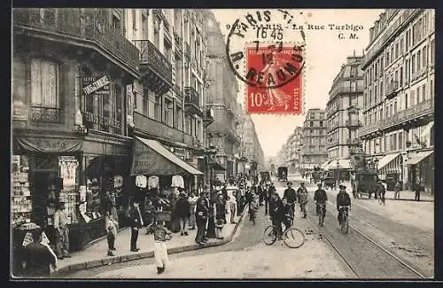 AK Paris, La Rue Turbigo