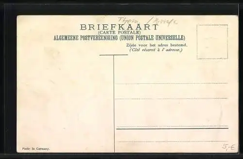 AK Wappen und Briefmarken von Niederländisch-Indien