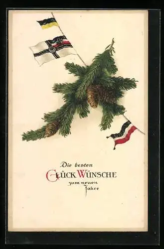 AK Die herzlichsten Weihnachtsgrüsse, Reichskriegsfahne, Nationale