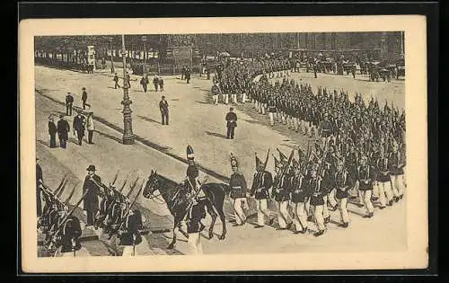 AK Parade des Kaiser Alexander Garde-Grenadier-Regt. No. I