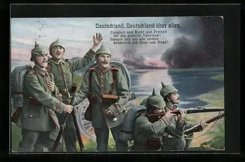 AK Deutschland, Deutschland über alles, Eine Gruppe Soldaten in Uniform