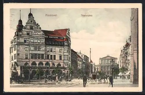 AK Hannover, Thielenplatz mit Gasthaus Pschorr-Bräu