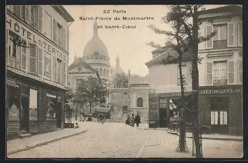 AK Paris, Saint-Pierre de Montmartre et Sacre-Coeur