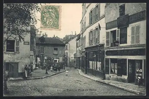 AK Paris-Montmartre, Strassenpartie am Place du Tertre