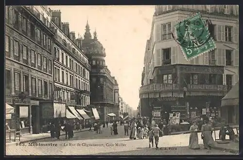 AK Paris, Montmartre, La Rue de Clignancourt, Coin Müller