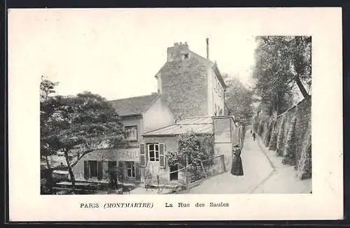 AK Paris, Montmartre, La Rue des Saules