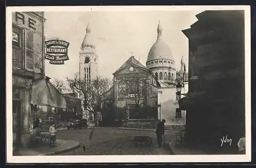 AK Paris, Montmartre, Restaurant Cabaret du Tertre et Sacre-Coeur