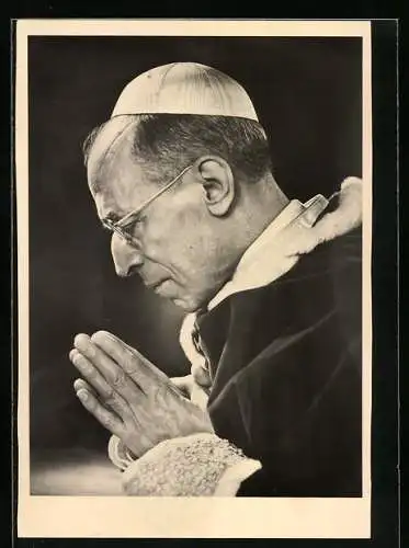 AK Papst Pius XII. beim Beten