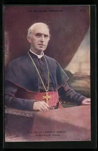 Künstler-AK Portrait von S. E. Mgr. Le Cardinal Mercier