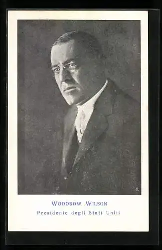 AK Woodrow Wilson, Präsident der USA im Portrait