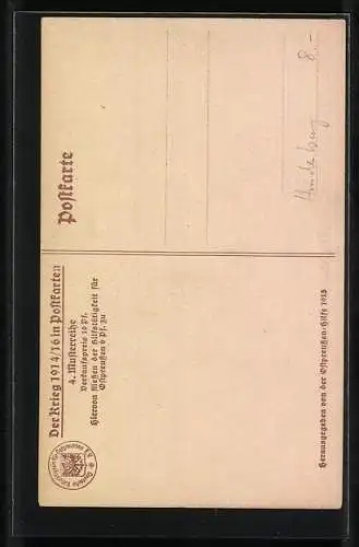 Künstler-AK Generalfeldmarschall Paul von Hindenburg