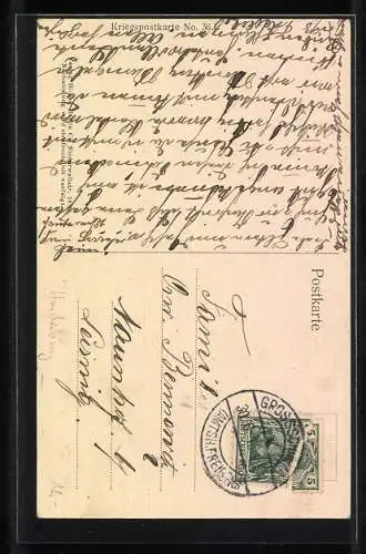 Künstler-AK Paul von Hindenburg, der Feldmarschall in Uniform mit Schirmmütze