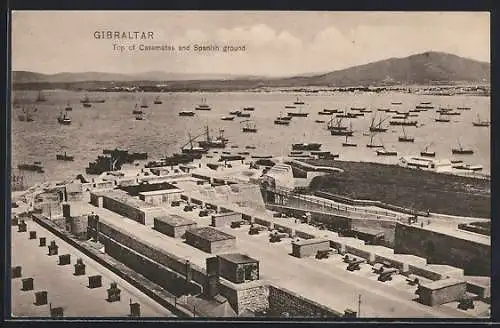 AK Gibraltar, Top of Casemates and Spanish ground