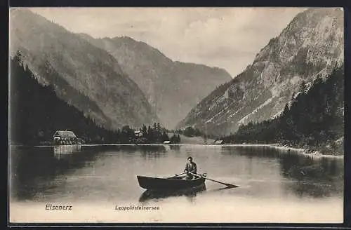 AK Eisenerz, Leopoldsteinersee mit Boot