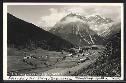 AK Obernberg am Brenner, Ortsansicht mit Obernberger Tribulaun