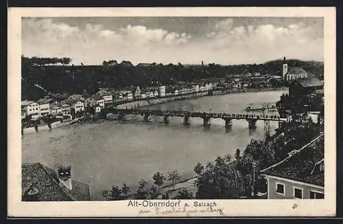 AK Alt-Oberndorf a. Salzach, Teilansicht mit Kirche