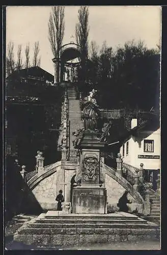 AK Oberndorf /Salzach, Treppe zum Kalvarienberg