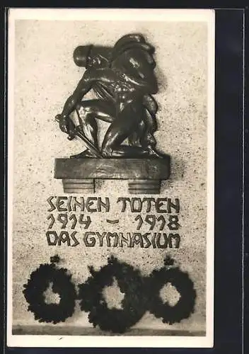 AK Salzburg, Krieger-Denkmal für die Gefallenen des Bundes-Gymnasiums