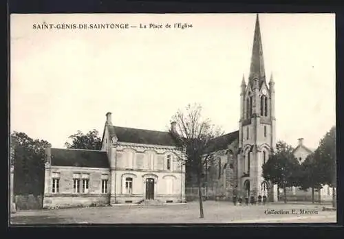 AK Saint-Genis-de-Saintonge, La Place de l`Église