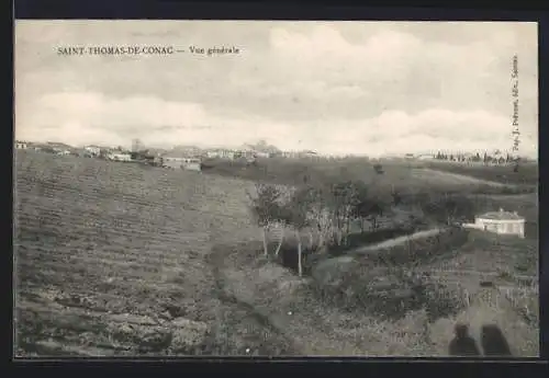 AK Saint-Thomas-de-Conac, Vue générale du village et des champs environnants