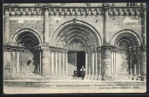 AK Pont-l’Abbé-d’Arnoult, Portail de l`Église du XIIIe siècle