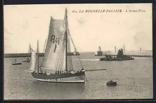 AK La Rochelle-Pallice, L`Avant-Port avec voiliers et bateaux