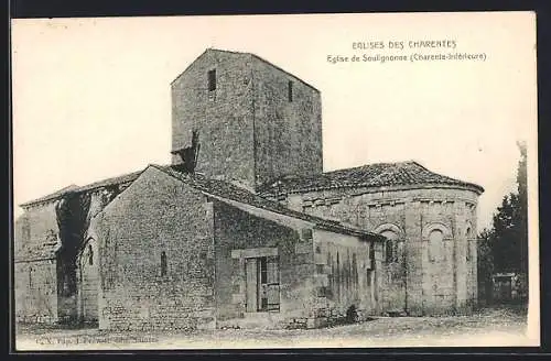 AK Soulignonne, Église de Soulignonne, Charente-Inférieure