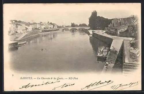 AK Saintes, La Charente et les Quais