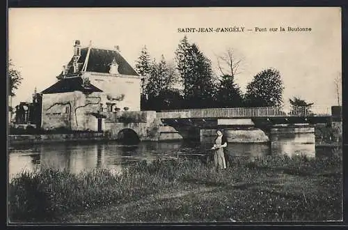 AK Saint-Jean-d`Angély, Pont sur la Boutonne