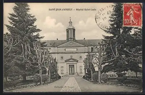 AK Saint-Jean-d`Angély, Hôpital Saint-Louis et son allée bordée d`arbres