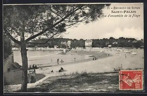 AK Saint-Palais, Vue d`ensemble de la plage