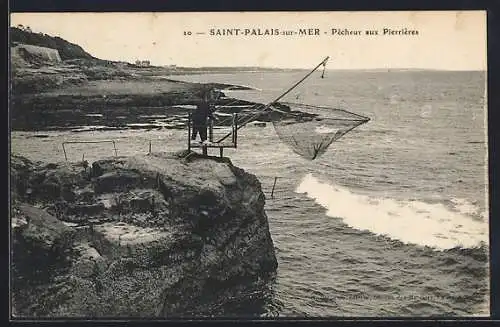 AK Saint-Palais-sur-Mer, Pêcheur aux Pierrières