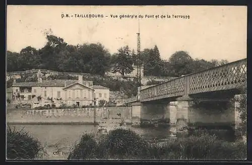 AK Taillebourg, Vue générale du Pont et de la Terrasse