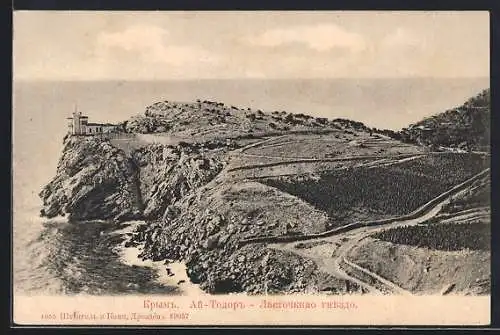 AK Krim, Al-Todor, Blick auf das Schwalbennest und Küstenlinie