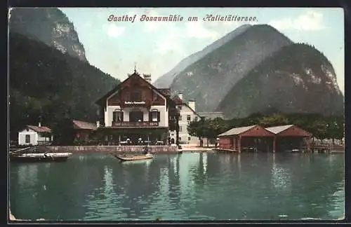 AK Hallstatt, Gasthof Gosaumühle am Hallstättersee