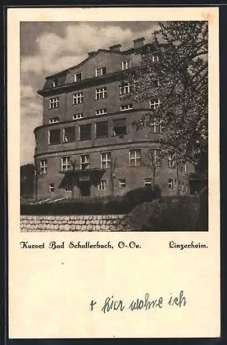 AK Bad Schallerbach /O.-Oe., Ansicht vom Linzerheim