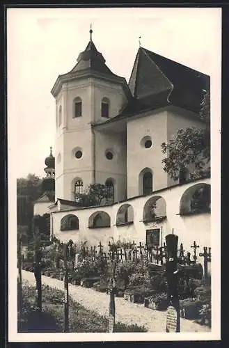 AK Traunkirchen, Altes Jesuitenkloster mit Friedhof