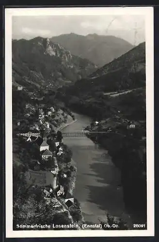 AK Losenstein im Ennstal, Teilansicht mit Brücke