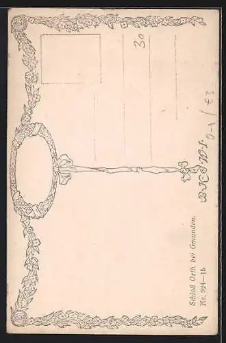 Künstler-AK E.F. Hofecker: Gmunden, Schloss Orth