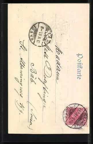 AK Zwerg fällt eine Birke, Fröhliche Pfingsten