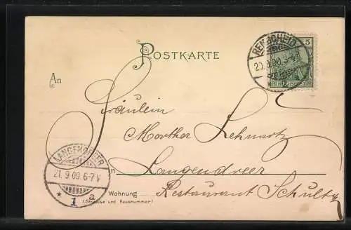 AK Zwerg zupft Blütenblätter von einer Blume